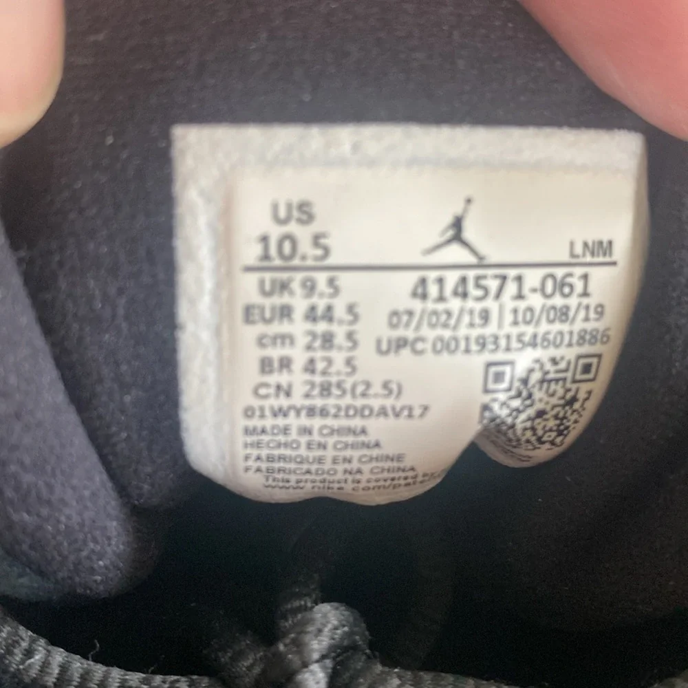 NIKE Air Jordan 13 Retro Men's Black Leather er Shoes Size 10.5